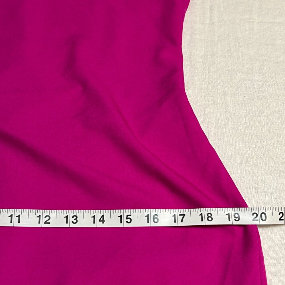 Banana Republic Sleeveless Faux Wrap Sheath Dress Size 6 Magenta Pink V-Neck - Picture 9 of 11